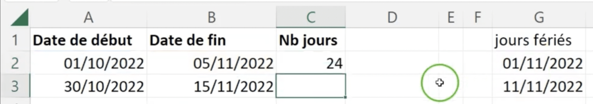 Calculer Un Nombre De Jours Ouvrés Entre 2 Dates Sans Jours Féries 1623