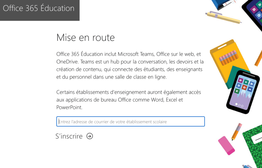 Microsoft Office 365 Gratuit pour l'éducation