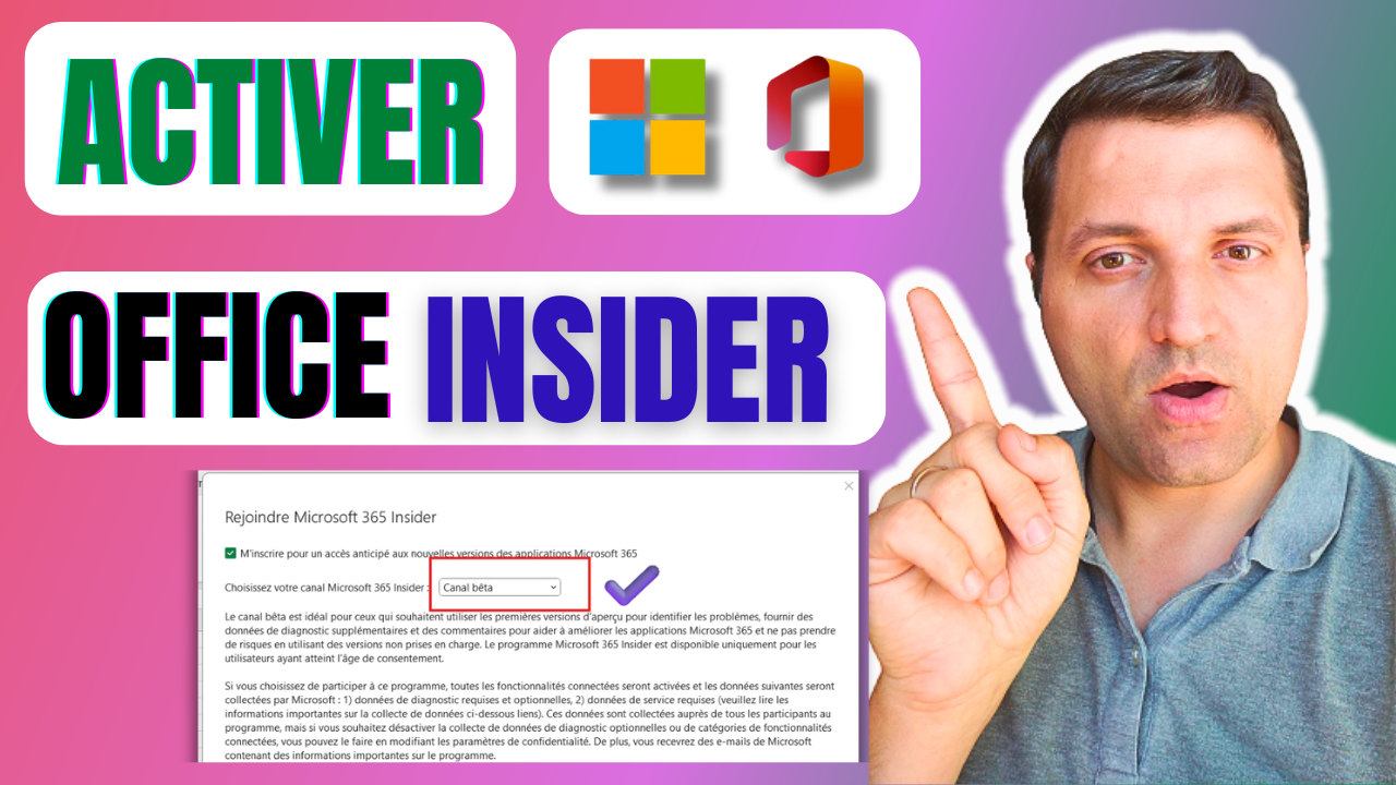 Office Insider comment l'activer pour avoir les mises à jour récentes d'Excel
